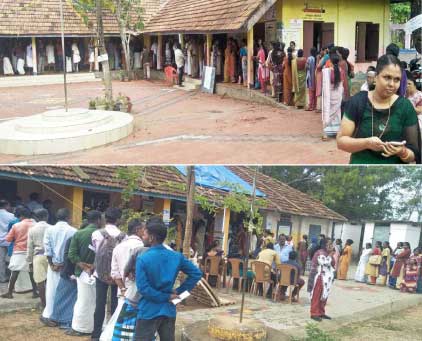 കേരളം: വോട്ടിങ് സമാധാനപരം; പലയിടത്തും രാവിലെ മുതൽ നീണ്ടനിര: