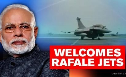 PM Modi Welcomes Five Rafale Jets To India With A Sanskrit Couplet After Touchdown :