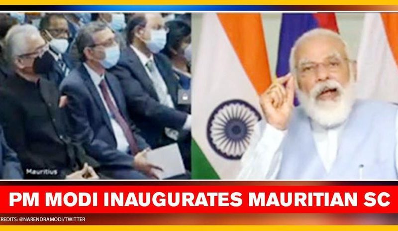 PM Modi & Counterpart Inaugurate India-aided Mauritius SC Building;