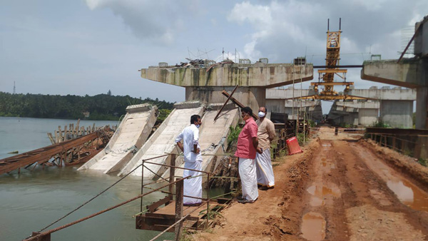 തകർന്ന മാഹി -തലശ്ശേരി ബൈപ്പാസ്  പാലം:880  കോടി വെള്ളത്തിൽ: