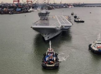 INDIAS FIRST INDIGENOUS AIRCRAFT CARRIER INS VIKRANTH ON ITS MAIDEN SEA TRIALS: