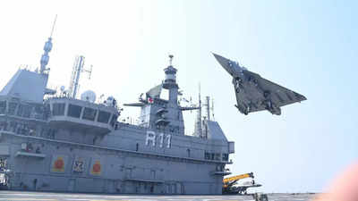 LCA & MiG-29K fighters begin flight trials from aircraft  carrier INS Vikrant: